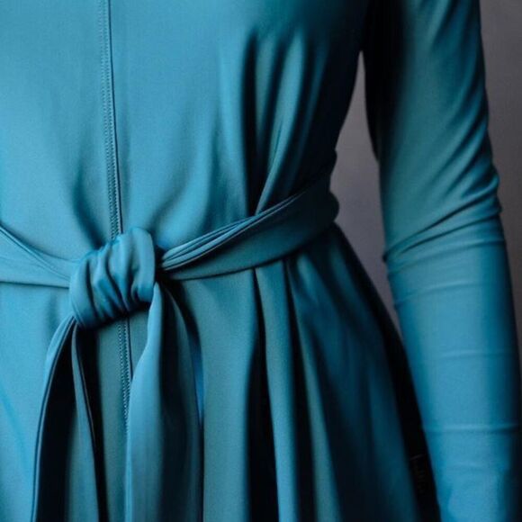 Sei Sorelle Swim Dress Zuria Zenith Teal Blue Size M - Picture 3 of 10